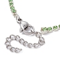 Rhinestone Tennis Bracelet, Silver Iron Link Chain Bracelet for Women