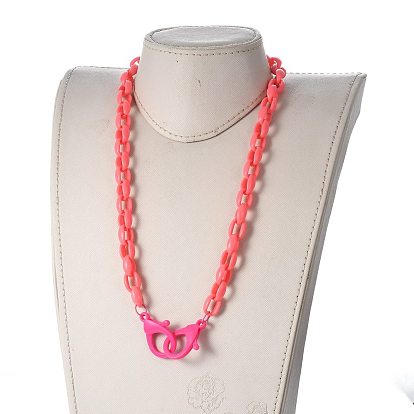 Personalized Acrylic Cable Chain Necklaces, Eyeglass Chains, Handbag Chains, with Plastic Lobster Claw Clasps