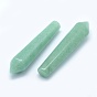 Natural Aventurine Pointed Beads, Healing Stones, Reiki Energy Balancing Meditation Therapy Wand, Bullet, Undrilled/No Hole Beads