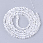 Electroplate Glass Beads Strands, Pearl Luster Plated, Faceted, Rondelle