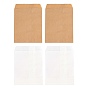 100 pcs 2 couleurs sacs en papier kraft blanc et marron, pas de poignées, sacs de stockage de nourriture
