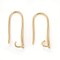 Rack Plating Eco-friendly Brass Earring Hooks, with Horizontal Loop, Lead Free & Cadmium Free
