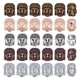 SUNNYCLUE Tibetan Style Alloy Beads, for Buddhist Jewelry Making, Buddha Head
