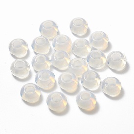 Opalite European Beads, Large Hole Beads, Rondelle