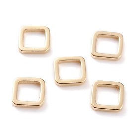 Brass Linking Rings, Long-Lasting Plated, Square