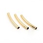 Brass Smooth Curved Tube Beads, Curved Tube Noodle Beads
