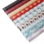 10 Sheets Tartan Pattern Waterproof Gift Wrapping Paper, Square, Folded Flower Bouquet Wrapping Paper Decoration
