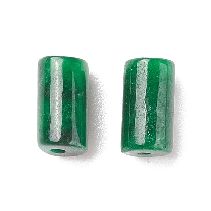 Perles de jade naturels, teint, colonne