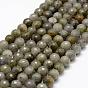 Faceted Natural Labradorite Beads Strands, Round