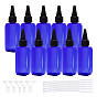 BENECREAT 50ml Plastic Glue Bottles Square Squeeze Filling Bottles with Hoppers, Pipettes and Label Paster for DIY, Art, Multi-Purpose
