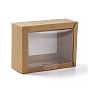 Cardboard Paper Gift Box, with Plastic Clear Window, Rectangle