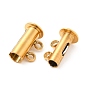 Ion Plating(IP) 304 Stainless Steel Slide Lock Clasps, Peyote Clasps, 2 Strands, 4 Holes, Tube