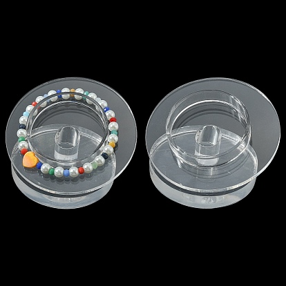 Organic Glass Bracelets/Bangles Display Racks, 78x79x44mm