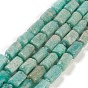 Chapelets de perles amazonite naturelles  , avec des perles de rocaille, facette, colonne