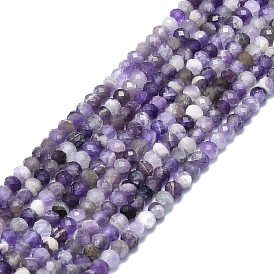 Natural Amethyst Beads Strands, Faceted, Rondelle