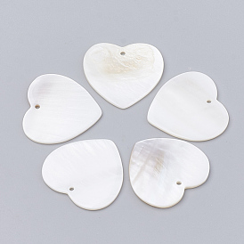 Freshwater Shell Pendants, Heart