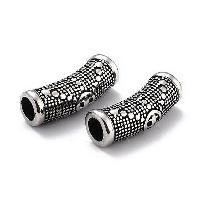 304 Stainless Steel Tube Beads, Fleur De Lis