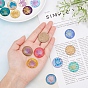 SUNNYCLUE Handmade Glass Flat Back Cabochons, Half Round/Dome, with Dried Flower