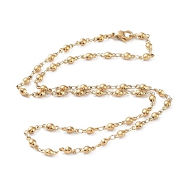 304 Stainless Steel Chain Necklaces, Jewely for Unisex, Flat Round