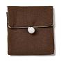 Burlap Packing Button Pouches Bags, for Jewelry Packaging, Rectangle
