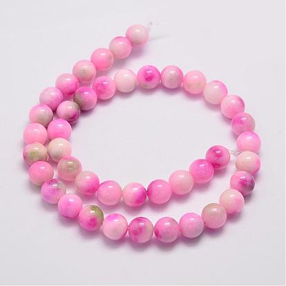 Natural & Dyed Malaysia Jade Bead Strands, Round