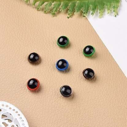 Half Round Craft Plastic Doll Eyes Set, Stuffed Toy Eyes, Safety Eyes, with Plastic Washer, Doll Making Supplies
