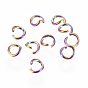 Placage ionique (ip) 304 anneaux de saut ouverts en acier inoxydable