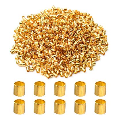 Brass Crimp Beads, Tube