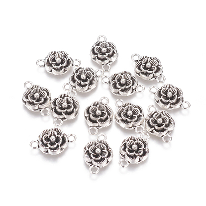 Tibetan Style Links/Connectors, Lead Free and Cadmium Free, Flower
