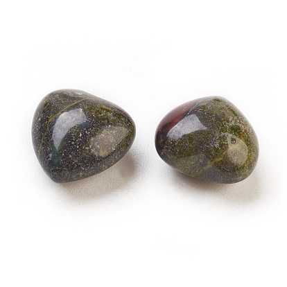 Natural Dragon Blood Stone, Heart Love Stone, Pocket Palm Stone for Reiki Balancing