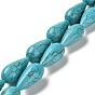 Synthetic Howlite Beads Strands, Dyed, Teardrop