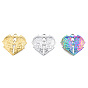 201 Stainless Steel Pendants, Heart with Human Head