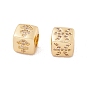 12 Constellations Brass Micro Pave Cubic Zirconia Beads, Cube