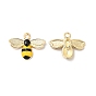 Colgantes de la aleación del esmalte, sin cadmio y níque y plomo, dorado, encanto de abeja