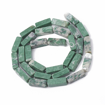 Qinghai naturelle perles de jade brins, cuboïde