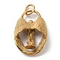 Ion Plating(IP) 304 Stainless Steel Pendants, with Jump Ring, Praying Angel Charm