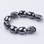 Non-magnetic Synthetic Hematite Beads Strands, Arhat Head
