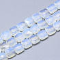 Opalite Beads Strands, Faceted, Square