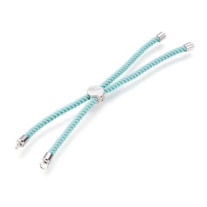 Латунь браслет-цепочка решений, изготовление браслетов-слайдеров, с нейлоновой нитью, долговечный, никель свободный и свинец и кадмий освобождают