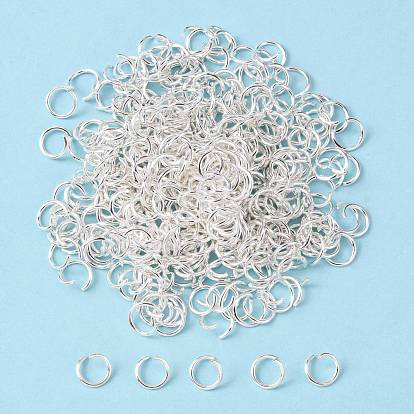 Iron Jump Rings, Open, Silver Color Plated, Single Ring