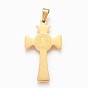 304 Stainless Steel Pendants, Cross, CssmlNdsmd Cross God Father Religious Christianity Pendant