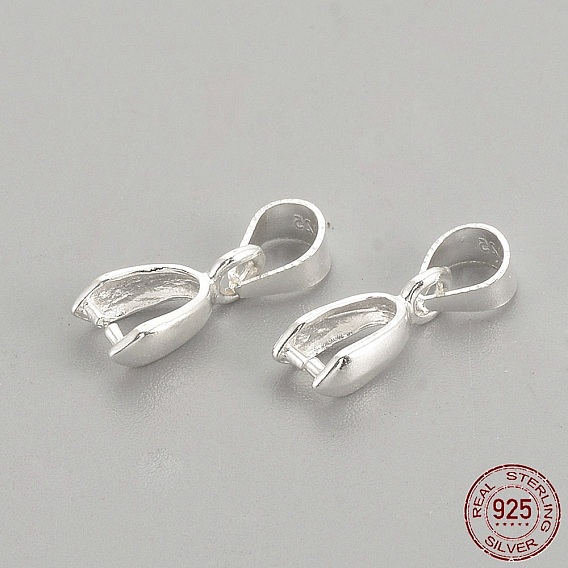 925 Sterling Silver Pendants, Ice Pick & Pinch Bails, with 925 Stamp