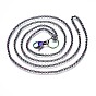 Ионное покрытие (ip) 304 изготовление ожерелий из нержавеющей стали, с прыжковыми кольцами и застежкой в виде клешни омара, радуга