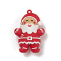 PVC Plastic Christmas Style Big Pendants, House/Santa Claus/Snowman/Elk/Gingerbread Man Charm