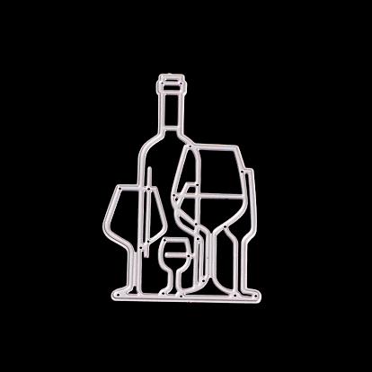 Wine Glass Frame Carbon Steel Cutting Dies Stencils, for DIY Scrapbooking/Photo Album, Decorative Embossing DIY Paper Card