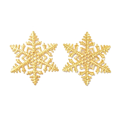 Carpinteros de filigrana de hierro, adornos de metal grabados, copo de nieve