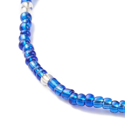 9 pcs 9 ensemble de bracelets de cheville extensibles en perles de verre de couleur, bracelets de cheville empilables pour femmes