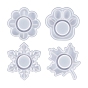 Формы для подсвечников с отпечатками лап/снежинками/цветками, diy пищевые силиконовые формы, формы для литья цемента из смолы и гипса
