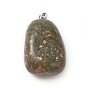 Драгоценный камень подвески, с латунной фурнитурой платинового цвета, самородки