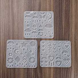 Earrings Pendants DIY Silicone Mold, Resin Casting Molds, for UV Resin, Epoxy Resin Craft Making